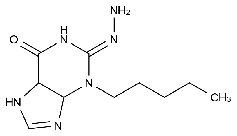 1000166-82-4_(2E)-3-pentyl-3,7-dihydro-1H-purine-2,6-dione 2-hydrazone