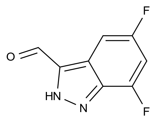 1000343-25-8_5,7-Difluoro-1H-indazole-3-carbaldehyde
